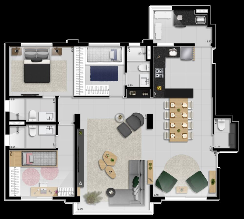 Apartamento, 3 quartos, 113 m² - Foto 12