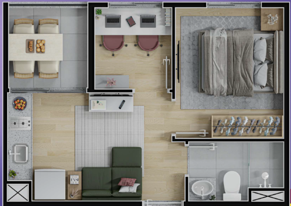 Apartamento, 2 quartos, 35 m² - Foto 3