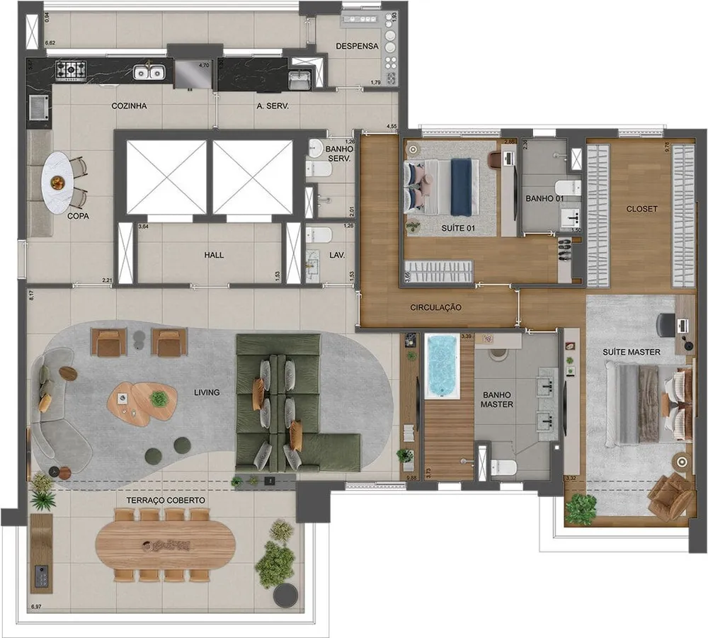 Apartamento, 3 quartos, 215 m² - Foto 12