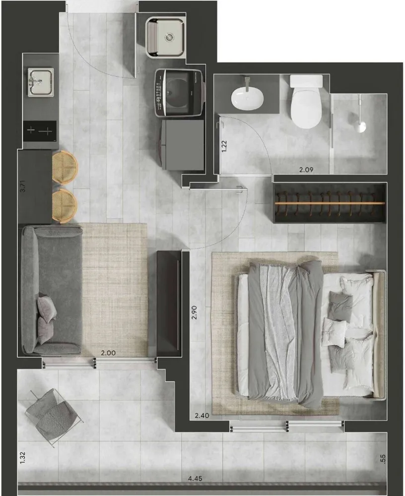 Apartamento, 2 quartos, 36 m² - Foto 24