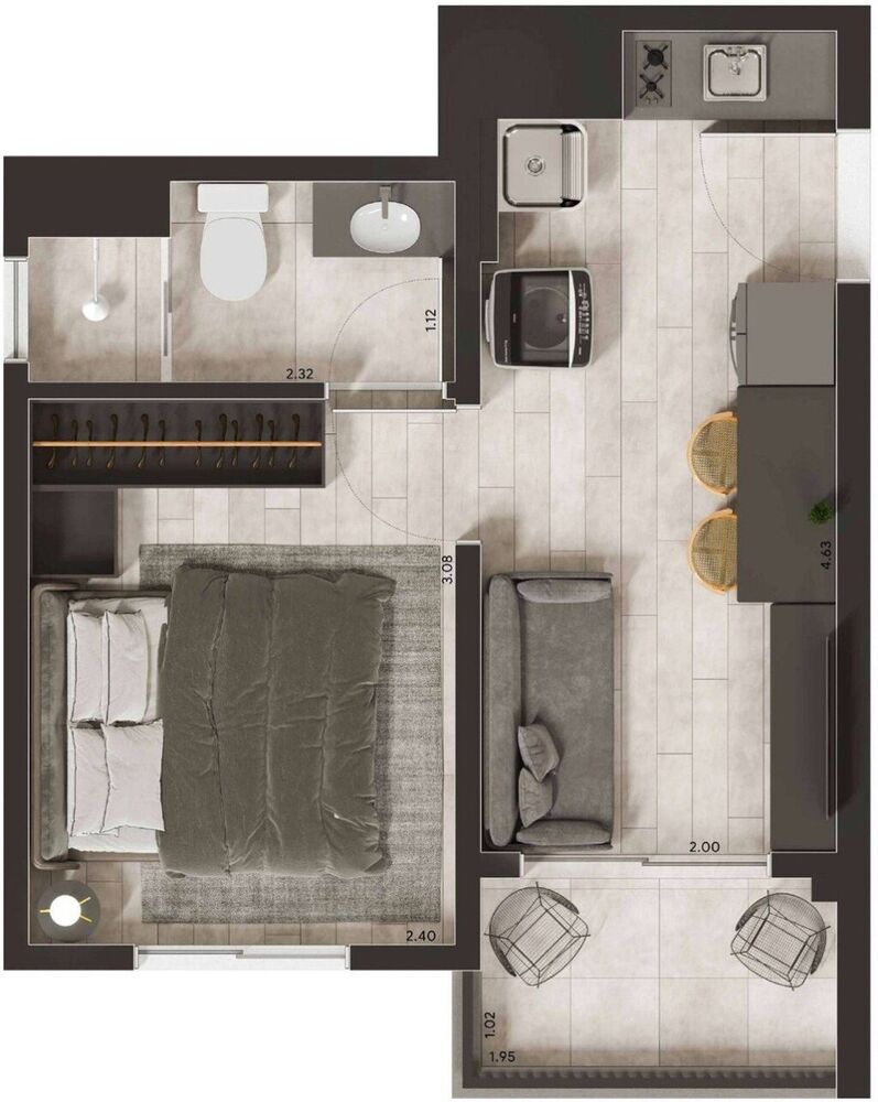 Apartamento, 2 quartos, 36 m² - Foto 10