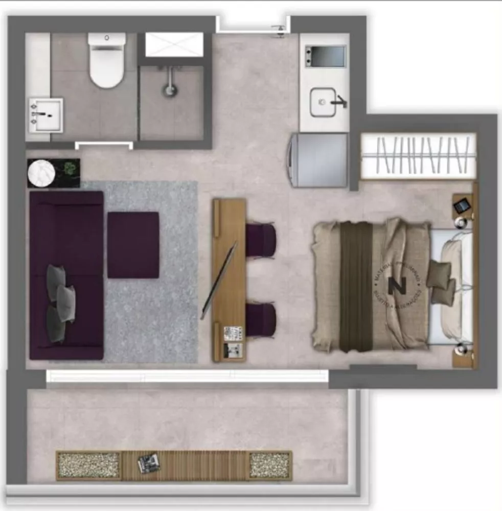 Apartamento, 1 quarto, 42 m² - Foto 2