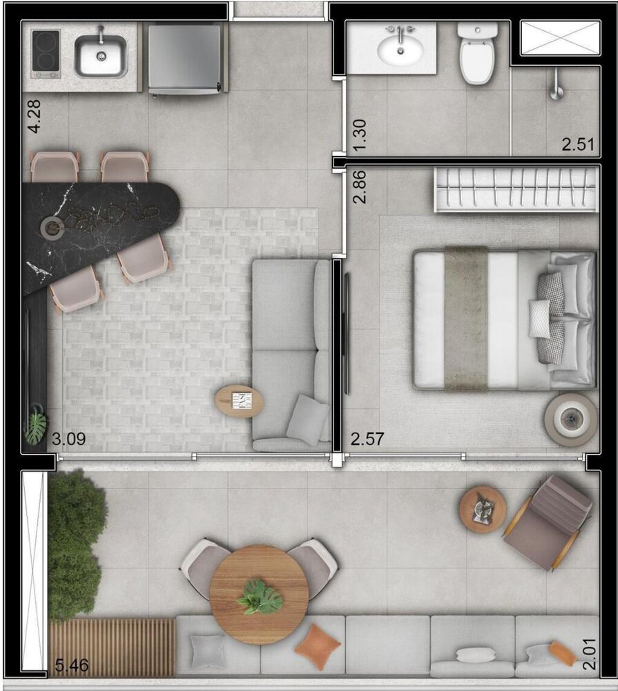 Apartamento, 1 quarto, 40 m² - Foto 16