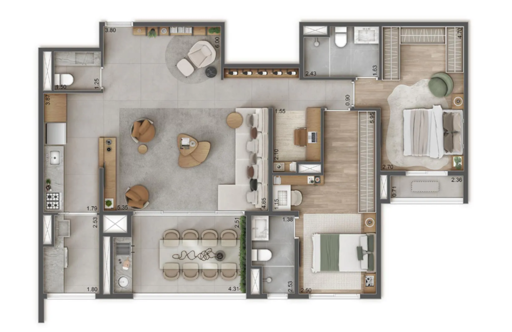 Apartamento, 4 quartos, 132 m² - Foto 10