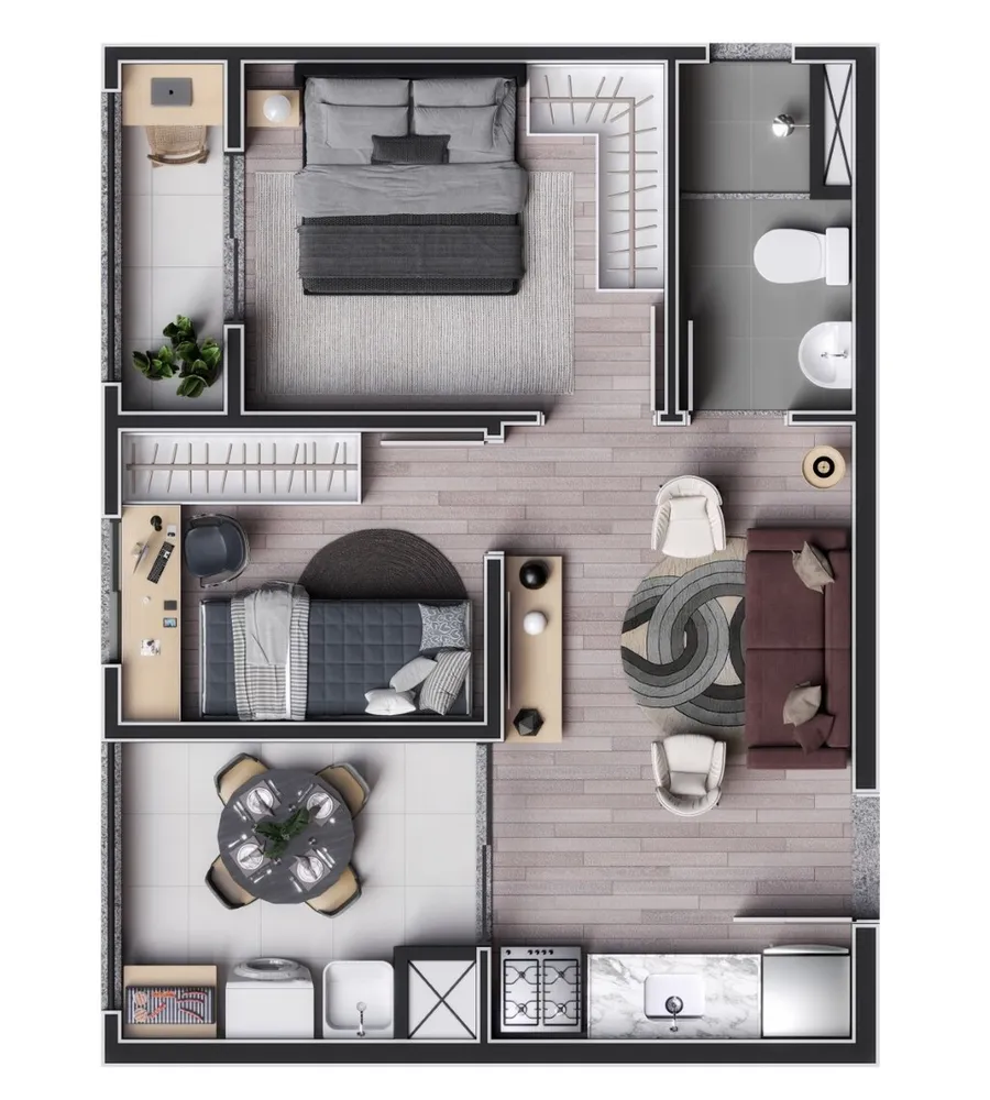 Apartamento, 3 quartos, 58 m² - Foto 11