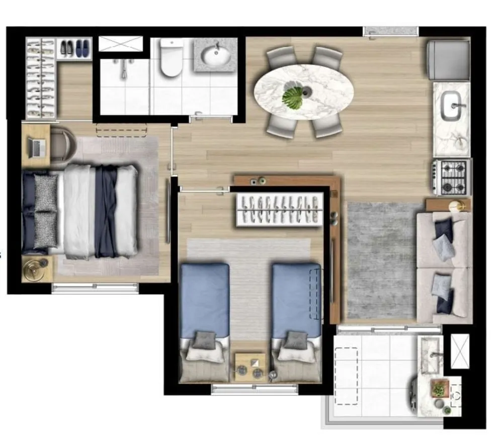 Apartamento, 2 quartos, 42 m² - Foto 12