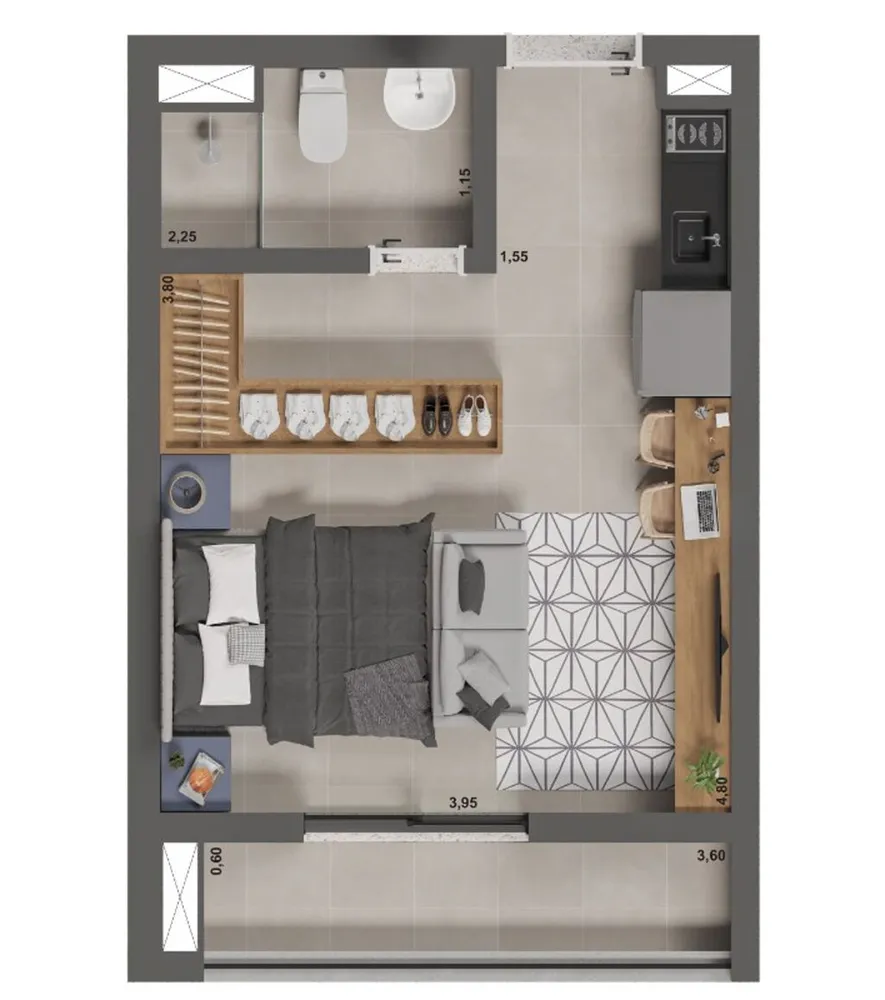 Apartamento, 2 quartos, 52 m² - Foto 12