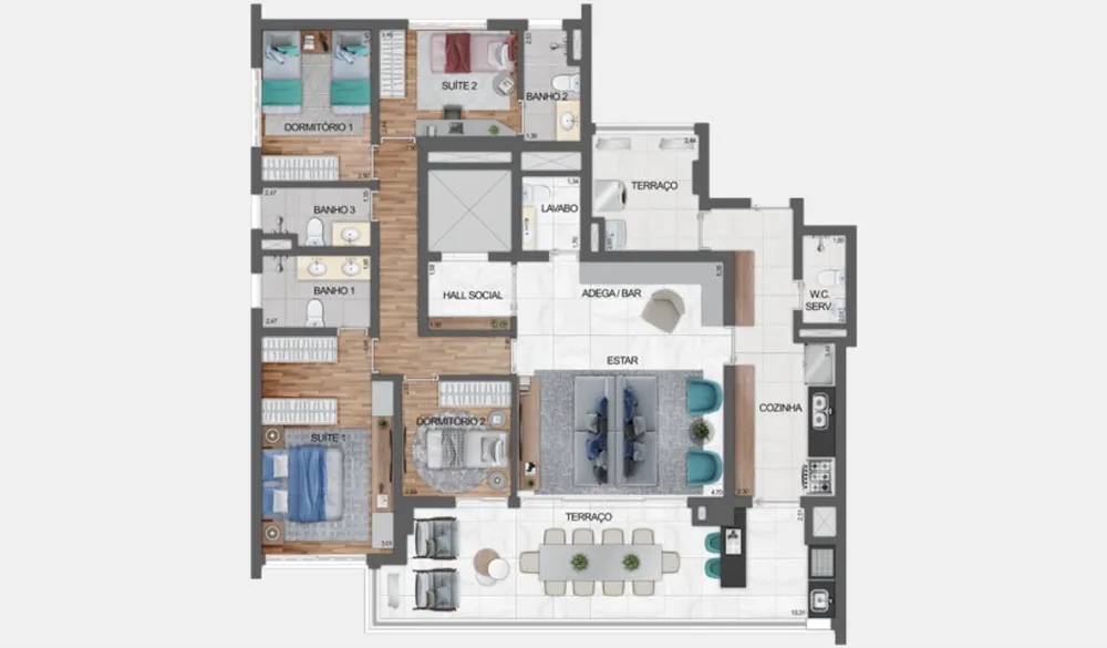 Apartamento, 4 quartos, 181 m² - Foto 11