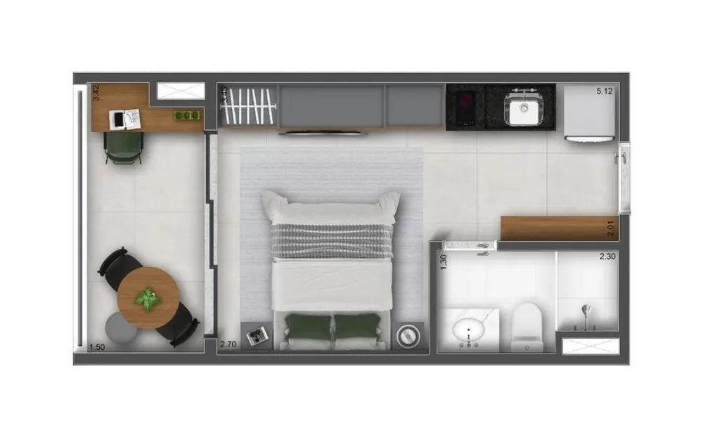 Apartamento, 1 quarto, 25 m² - Foto 12