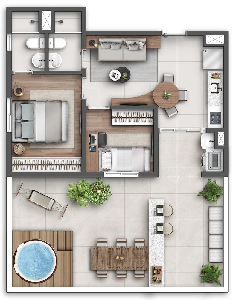 Apartamento, 2 quartos, 58 m² - Foto 12