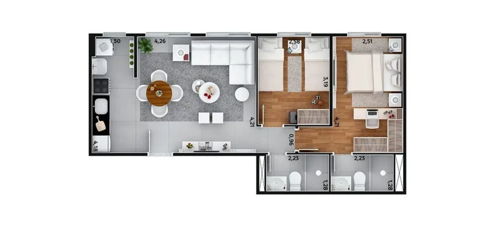 Apartamento, 2 quartos, 58 m² - Foto 7