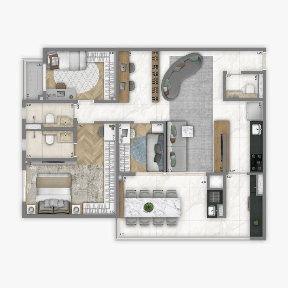 Apartamento, 2 quartos, 74 m² - Foto 1