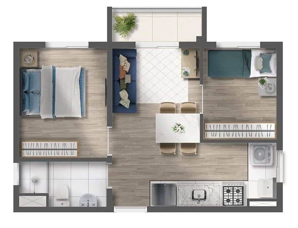 Cobertura, 2 quartos, 71 m² - Foto 1