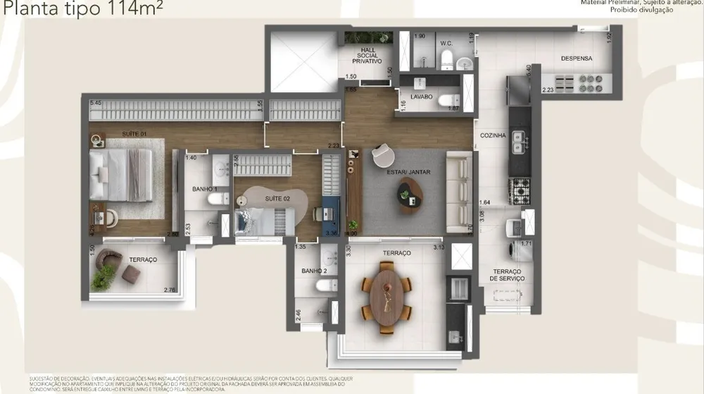 Apartamento, 2 quartos, 114 m² - Foto 7