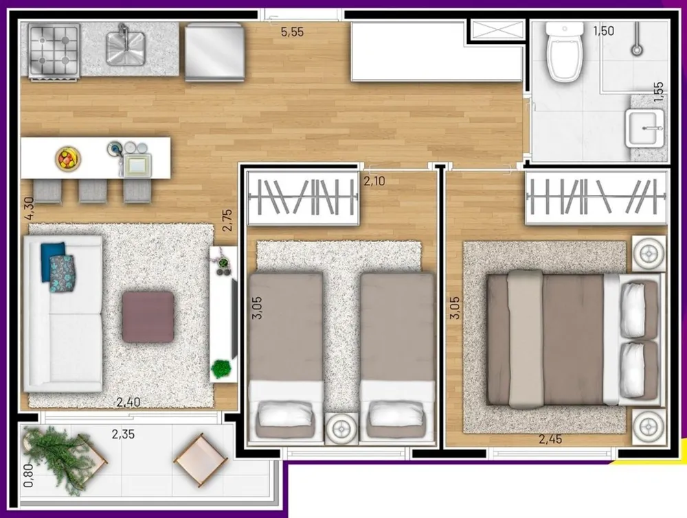 Kitnet-Studio, 26 m² - Foto 12