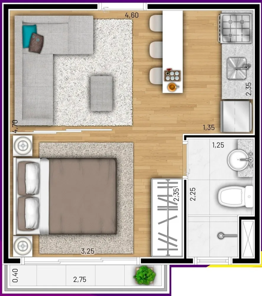 Kitnet-Studio, 26 m² - Foto 11