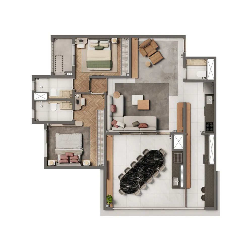 Apartamento, 2 quartos, 87 m² - Foto 4
