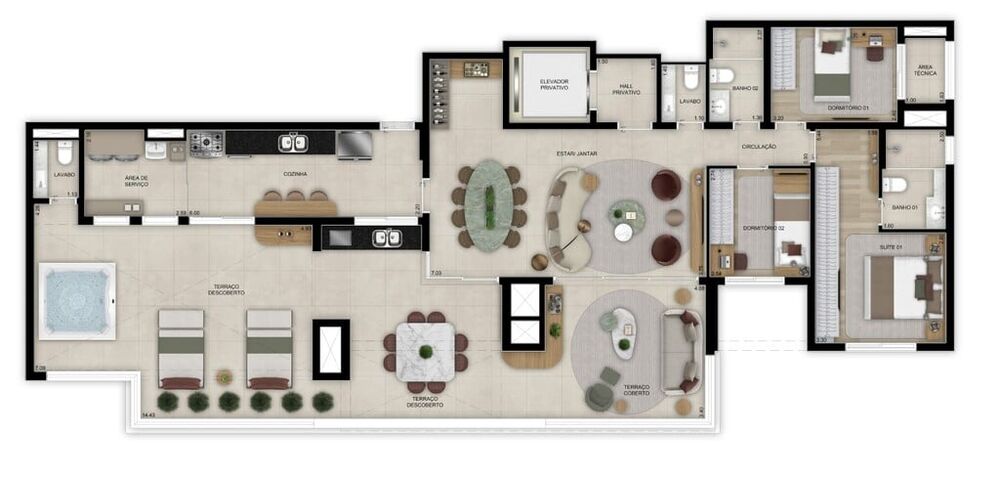 Cobertura, 3 quartos, 129 m² - Foto 11