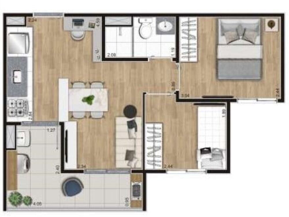 Apartamento, 2 quartos, 42 m² - Foto 17