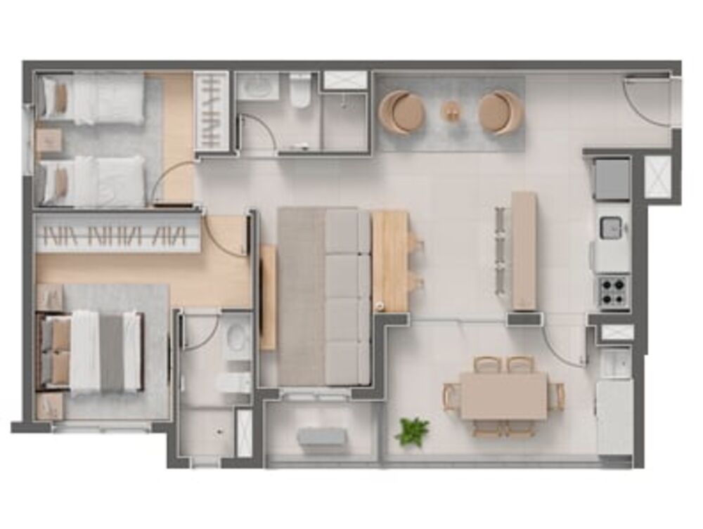 Apartamento, 3 quartos, 74 m² - Foto 4