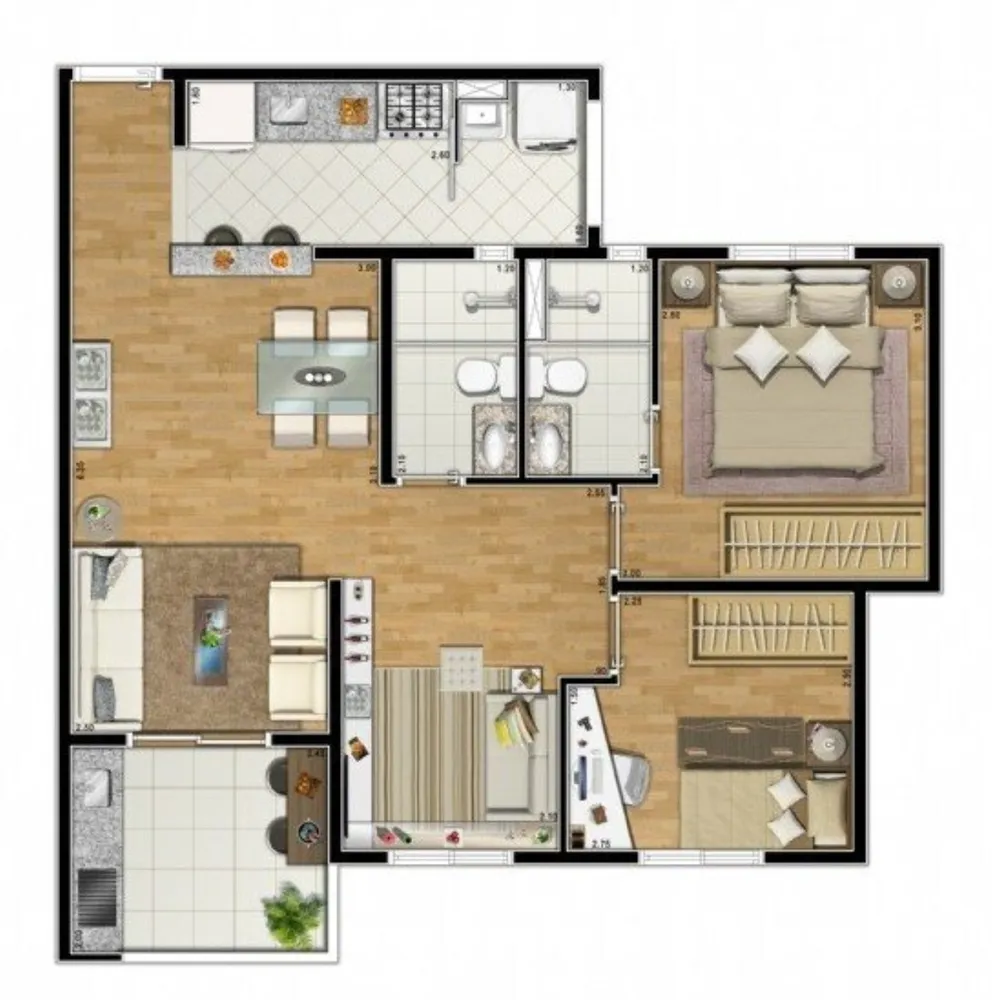 Apartamento, 2 quartos, 50 m² - Foto 7
