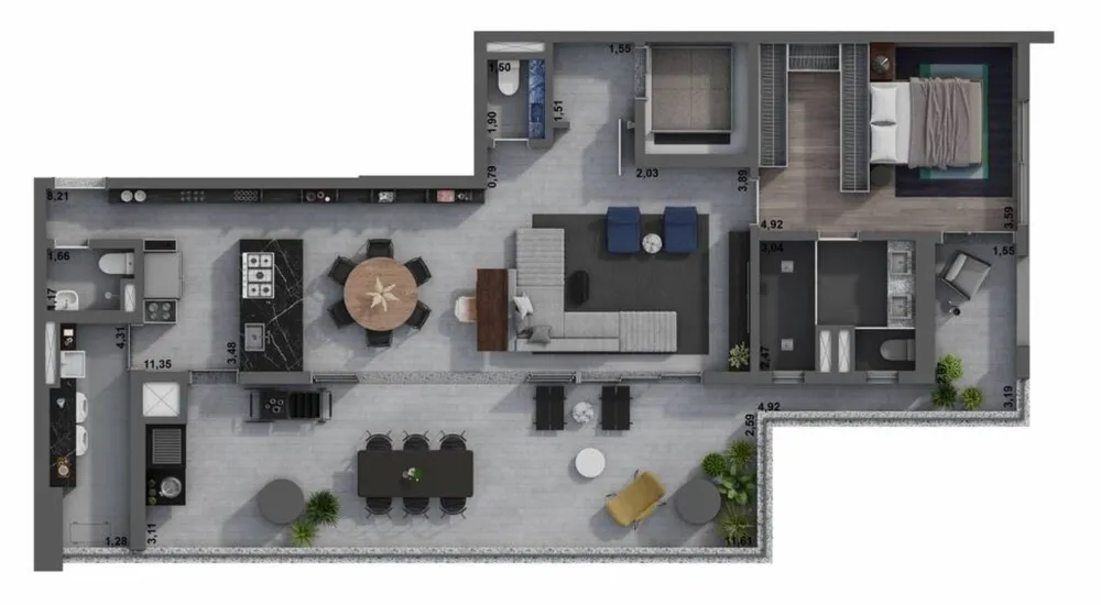 Apartamento, 3 quartos, 178 m² - Foto 6