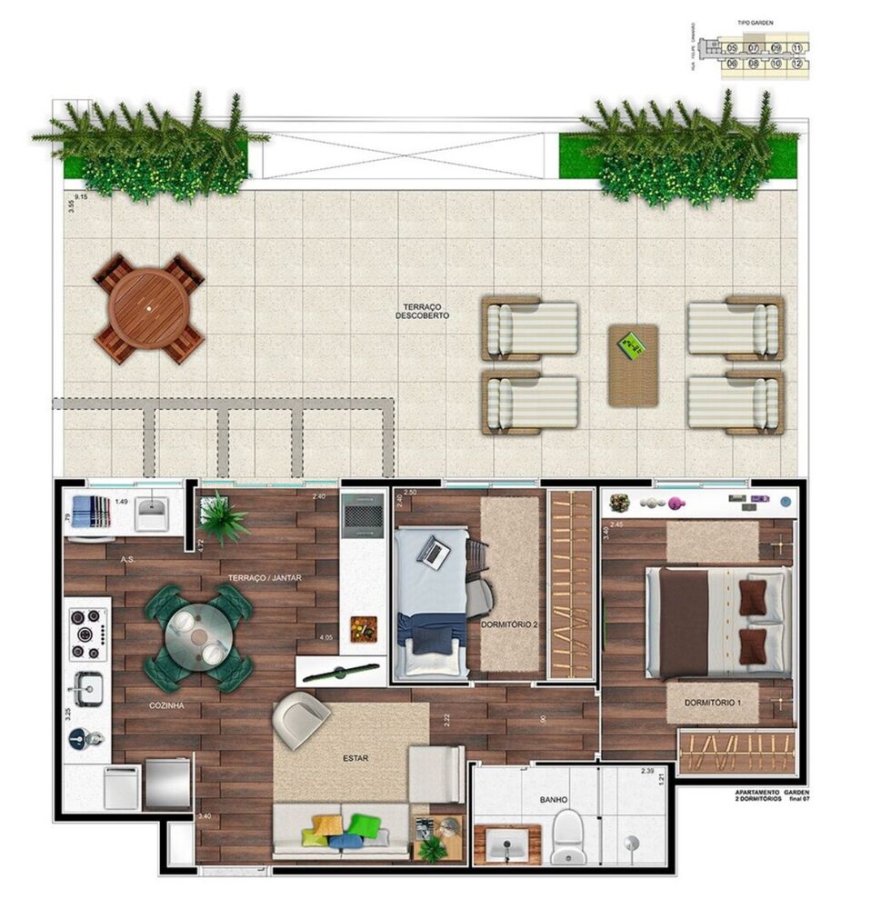 Apartamento, 2 quartos, 45 m² - Foto 18