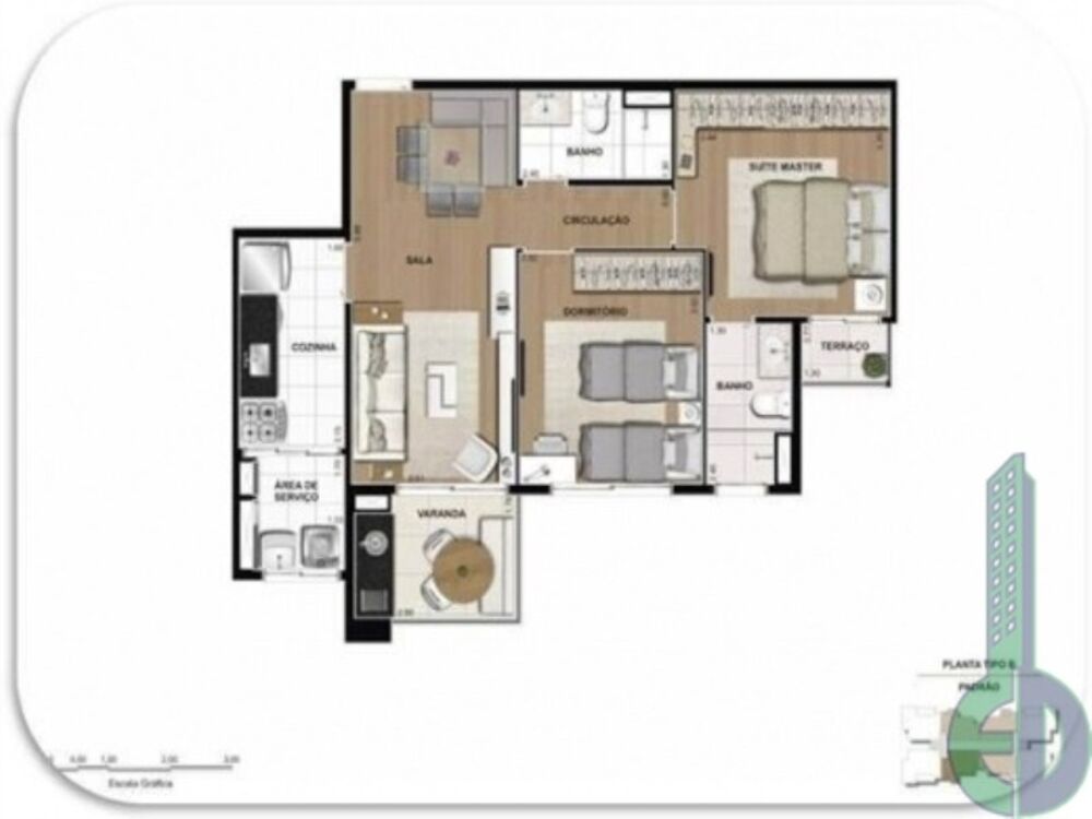 Apartamento, 3 quartos, 90 m² - Foto 2