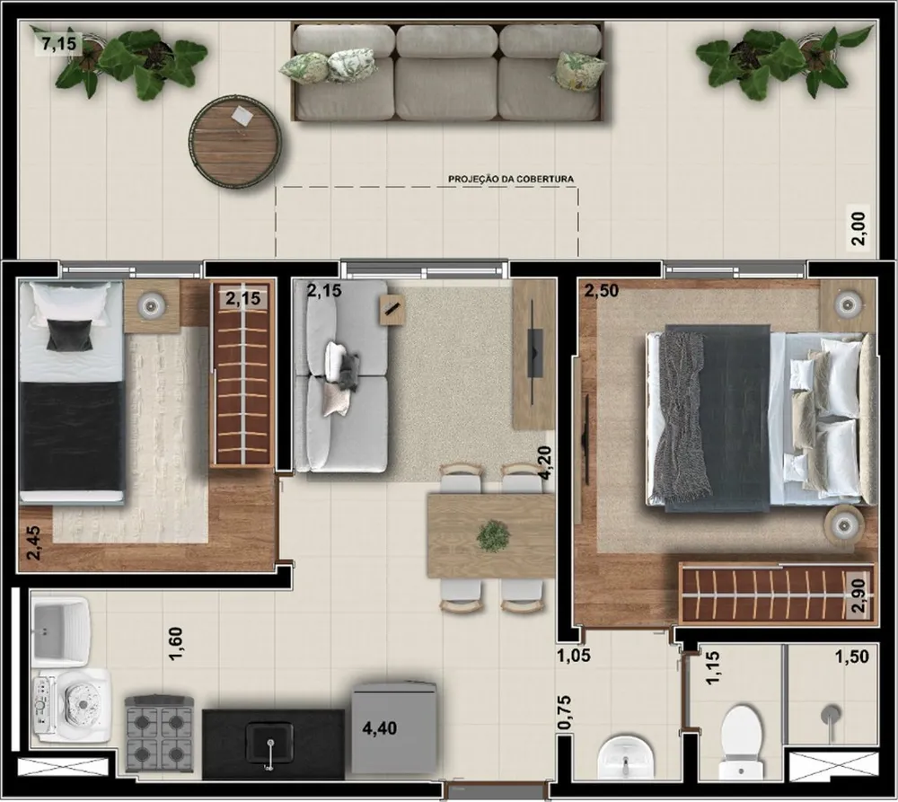 Apartamento, 2 quartos, 51 m² - Foto 7