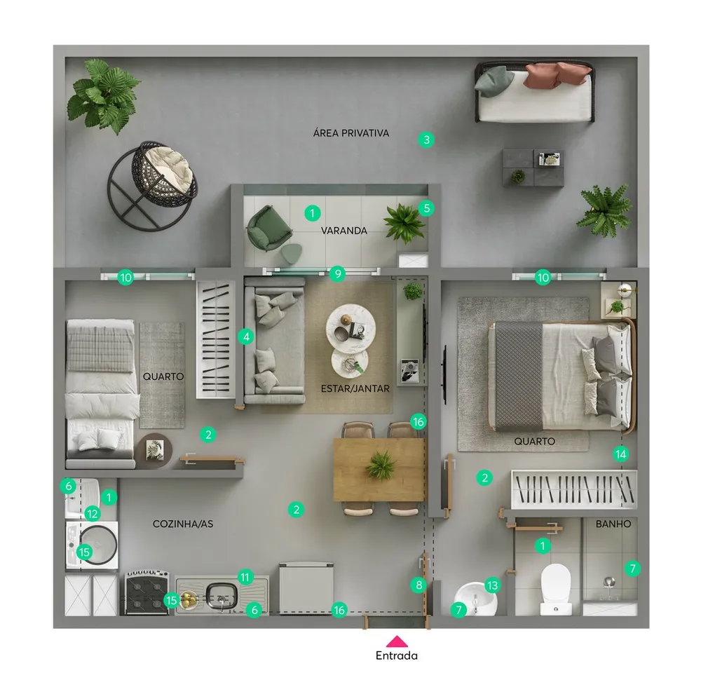 Apartamento, 2 quartos, 35 m² - Foto 12