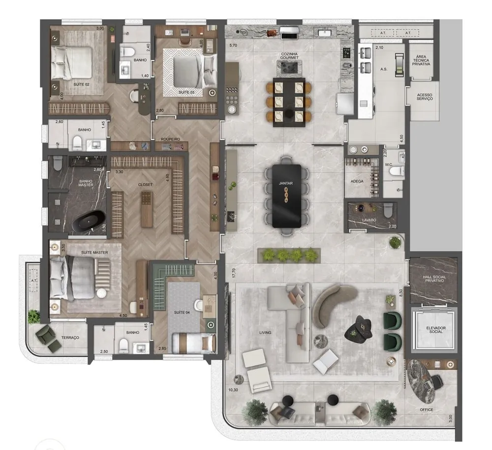 Apartamento, 4 quartos, 290 m² - Foto 5