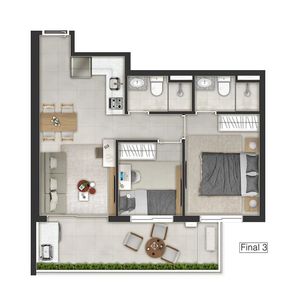 Apartamento, 2 quartos, 50 m² - Foto 12