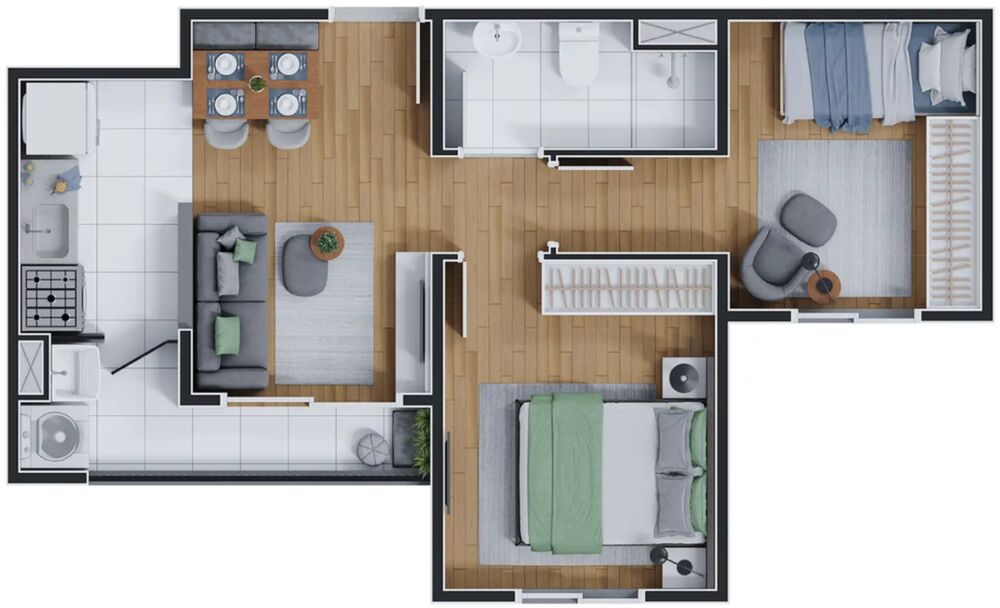 Apartamento, 1 quarto, 29 m² - Foto 2