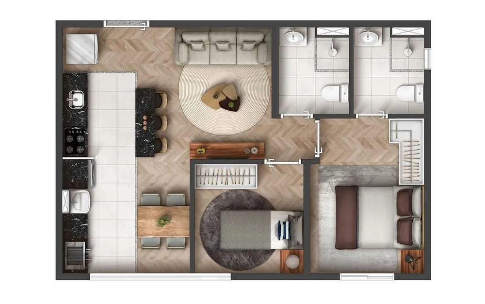 Apartamento, 3 quartos, 54 m² - Foto 9