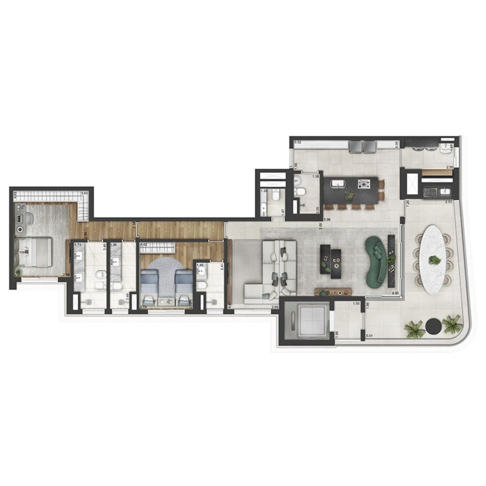 Apartamento, 3 quartos, 175 m² - Foto 1