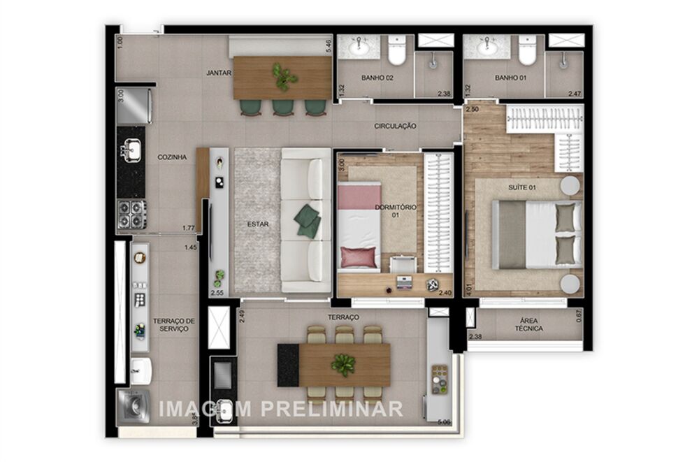 Apartamento, 3 quartos, 128 m² - Foto 4