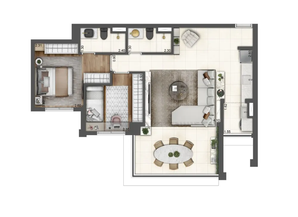 Apartamento, 2 quartos, 107 m² - Foto 9