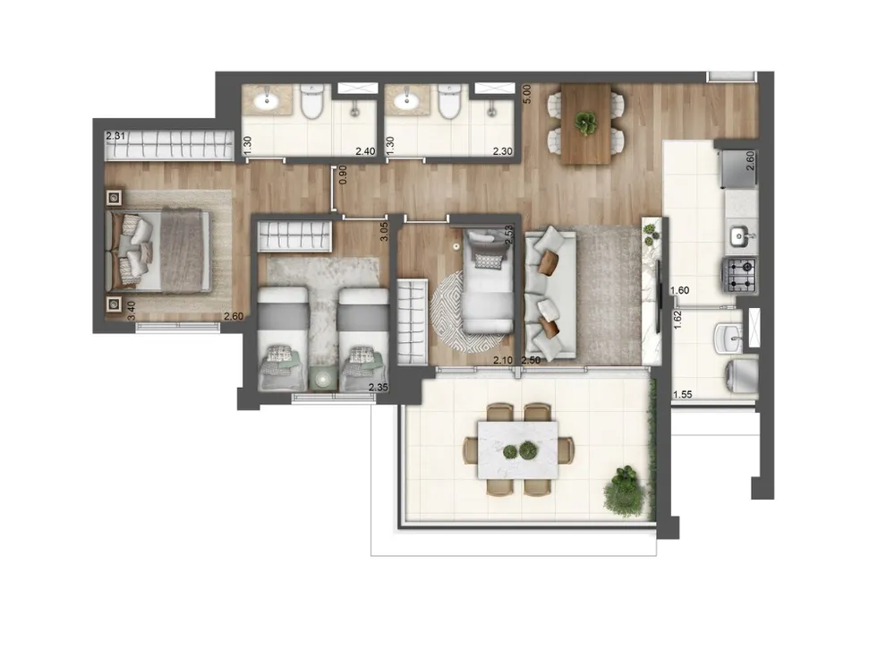 Apartamento, 2 quartos, 107 m² - Foto 10