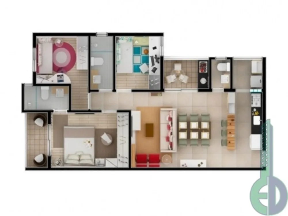 Apartamento, 3 quartos, 82 m² - Foto 3