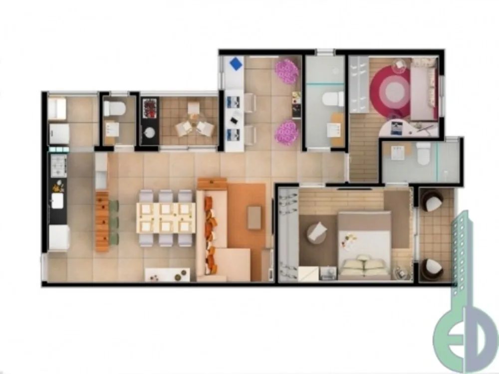Apartamento, 3 quartos, 82 m² - Foto 2