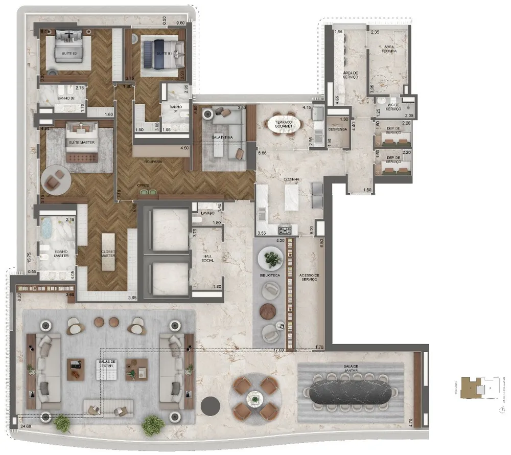 Apartamento, 4 quartos, 348 m² - Foto 6