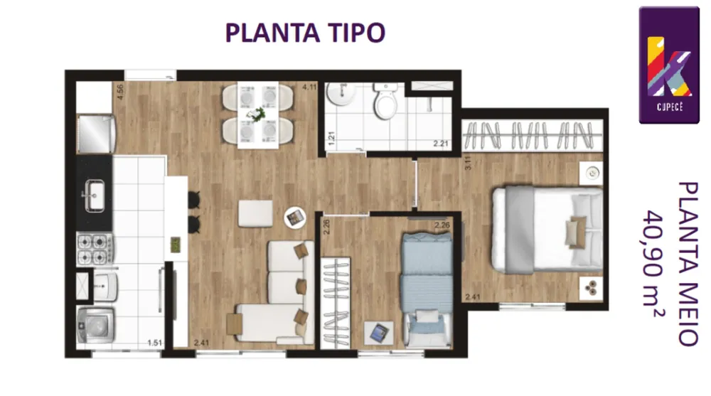 Apartamento, 2 quartos, 40 m² - Foto 11