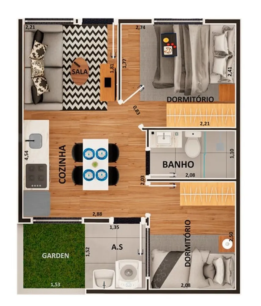 Apartamento, 2 quartos, 40 m² - Foto 10