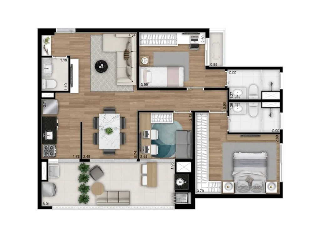 Kitnet-Studio, 49 m² - Foto 19