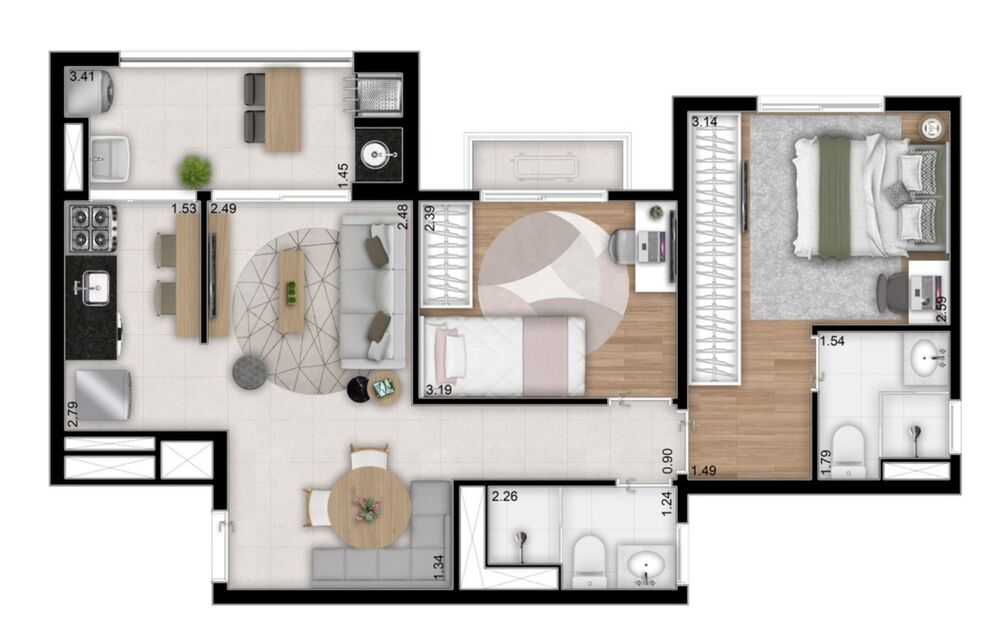 Kitnet e Studio à venda com 1 quarto, 49m² - Foto 9