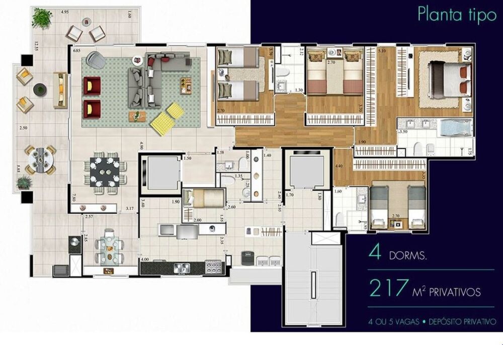 Apartamento, 4 quartos, 217 m² - Foto 10