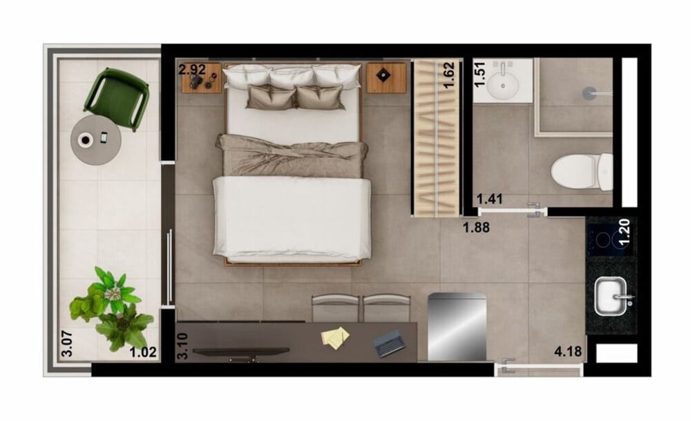 Apartamento, 1 quarto, 29 m² - Foto 8