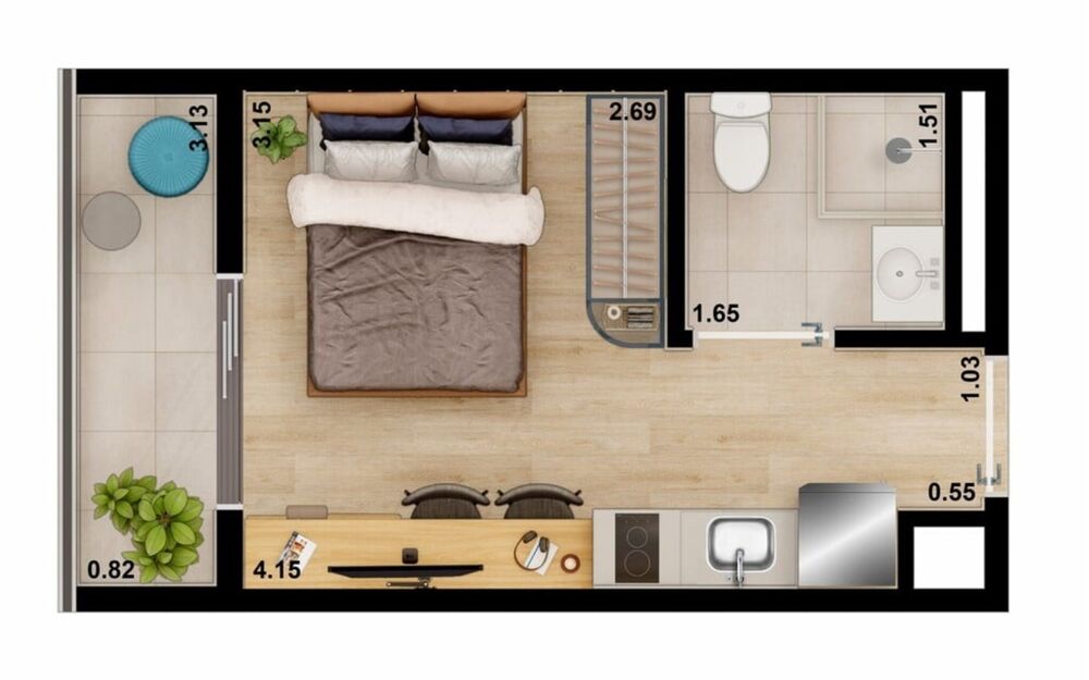 Apartamento, 1 quarto, 29 m² - Foto 22