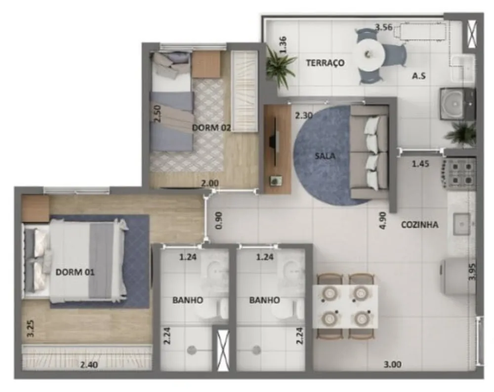 Apartamento, 2 quartos, 34 m² - Foto 20
