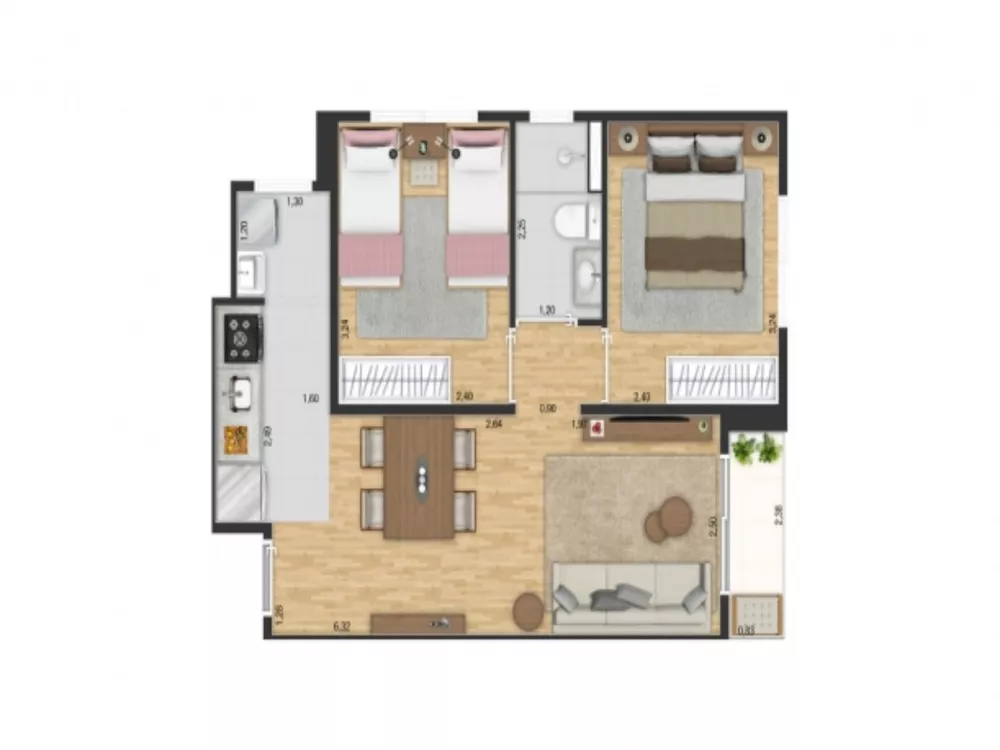 Apartamento à venda com 2 quartos, 47m² - Foto 4